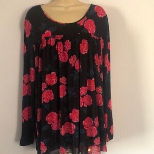 Matilda Jane spring Floral Black and Red Women's Top